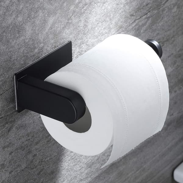Selvklæbende toiletrulleholder - Sort klæbende toiletrulle