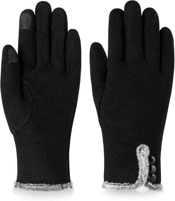 Dame Vinter Varme Handsker med Touch Screen Sensitive Fingre,