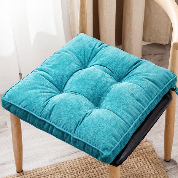 Tjock vadderad tyg sittdyna, uteplats stolsdyna 17\" x 17\"