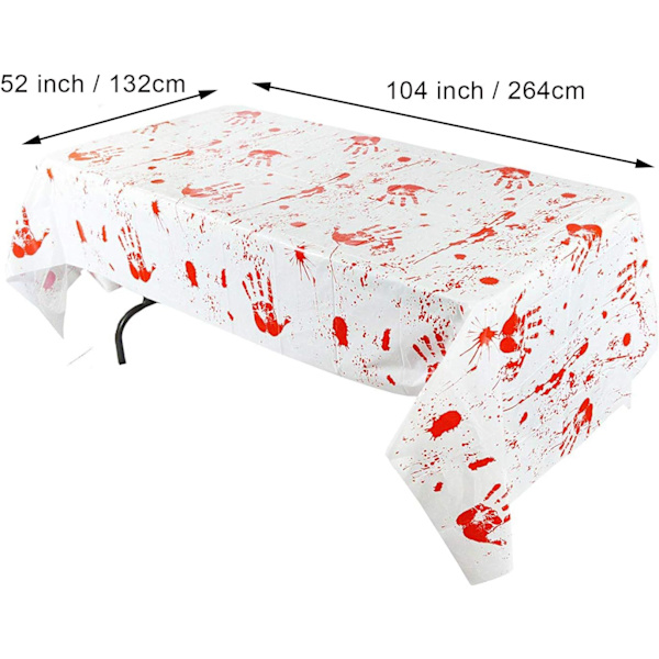 3 kpl 104\" x 52\" Verinen Zombi Pöytäliina Halloween Juhlat Pöytä