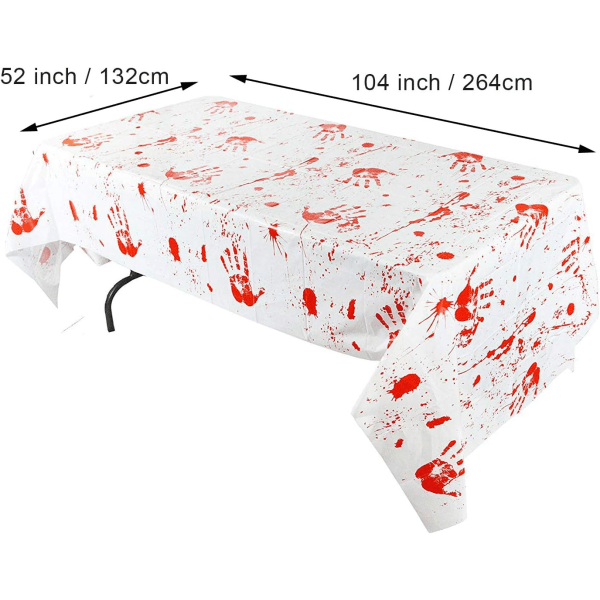 3 STK 104\" x 52\" Blodig Zombie Bordsduk Halloween Fest Bordsduk