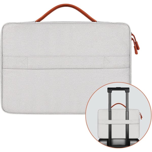 Enkel handhållen laptopväska för män och kvinnor, 13-15,6 tum - Khaki 13 inch