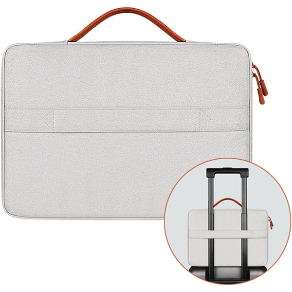 Enkel handväska för bärbar dator för män och kvinnor, 13-15,6 tum - Khaki 13 inch
