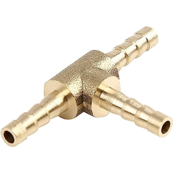 6mm Slangeforbindelse T 3 Pin Messing Slange Adapter 5stk