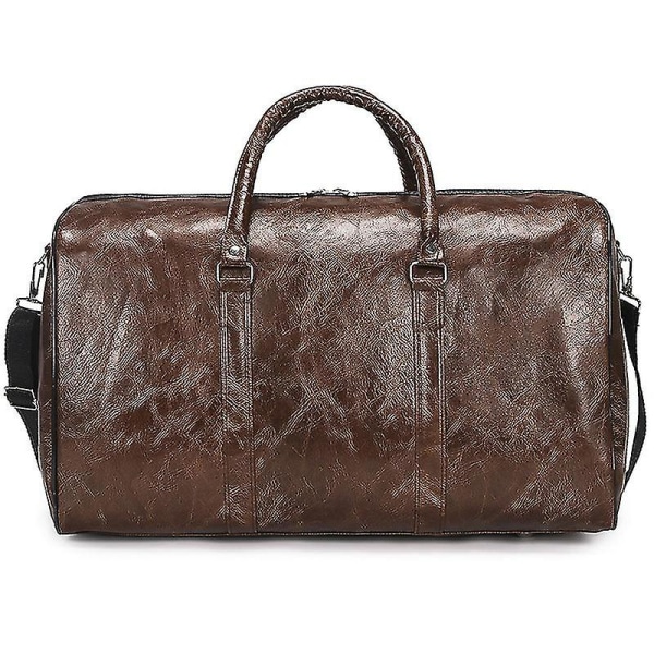 Herr Pu Läder Resväska Weekend Bagage Resväska Handväska Tote