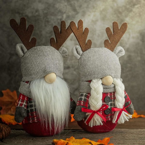 1 Pack Jultomte Plysch Dekorationer, Handgjorda Svenska Tomte