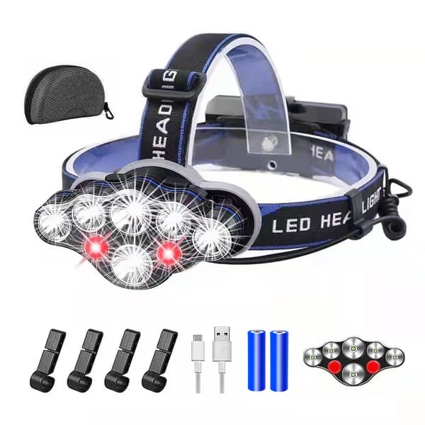 8LED High Light Remote Headlight USB Charging Outdoor Night Fish