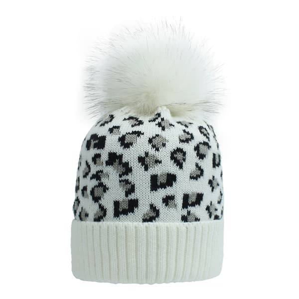Dame Vinterhatte Strik Line Hue Hat Kold Dag Ski Bobble Pom