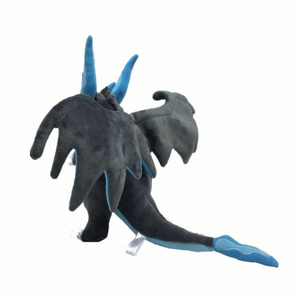 Sort Mega X Charizard-bamse i sort, 10\"