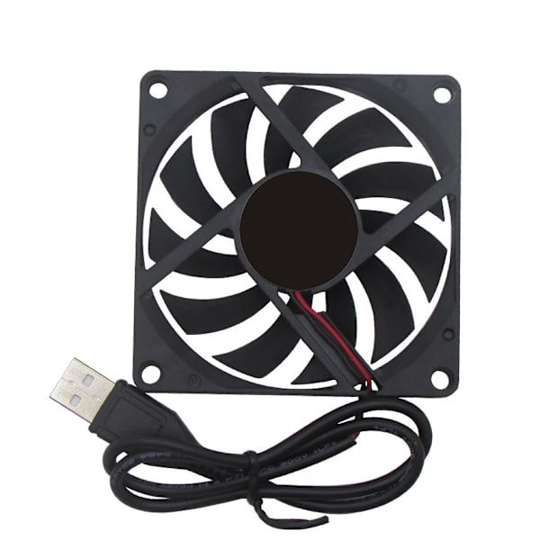 1 stk. 5V 0,25A 80mm 80 x 10mm 8cm DC børsteløs USB-tilslutning til