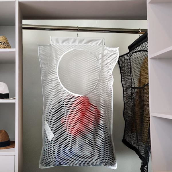 Hängande tvättkorg i nät (30\" x 20\" x 2\") Stor smutstvätt