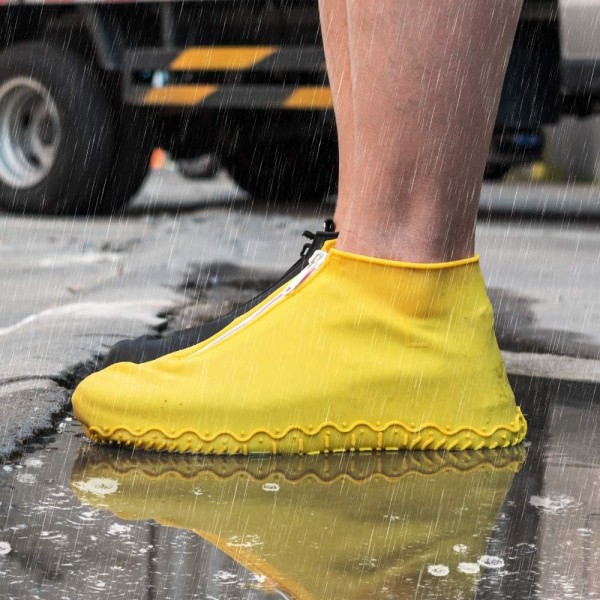 Vattentäta skoöverdrag i silikon, hopfällbara återanvändbara regnsko Cov