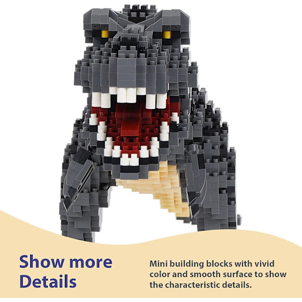 LULUFUN Dinosaur Building Blocks Kit, DIY Mini Building Blocks T