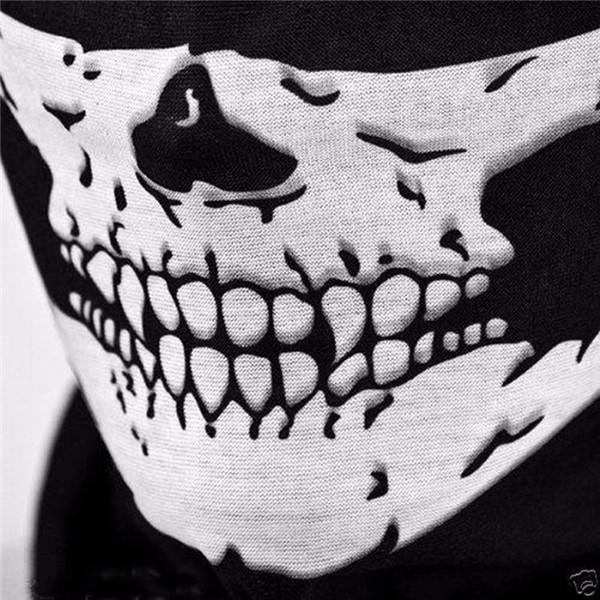 Motorsykkelbriller 2 stykker Multifunksjon motorsykkel Skull Face