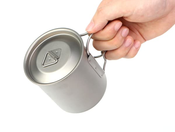 420ML Ultraletvægts Bærbart Titanium Campingkrus Kaffemaskine til