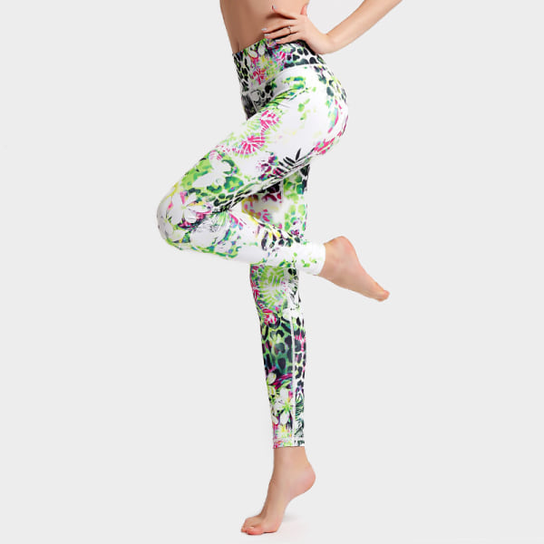 Damer med hög midja Skinny Stretch Sport Yoga Fitness Byxor-HK276 L