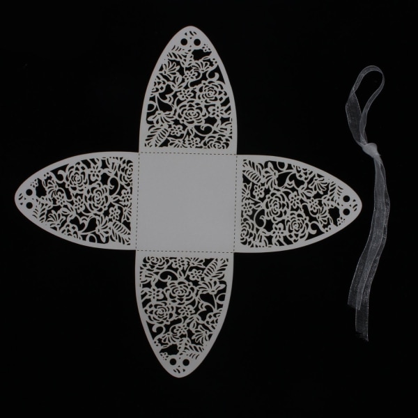 50 laser-cut rosa godisaskar, 2,5\" x 2,5\" x 3,1\" presentaskar, B
