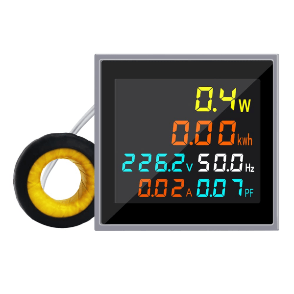 AC-strömspänningsströmstyrka 6 i 1 energimonitor LCD digital Di