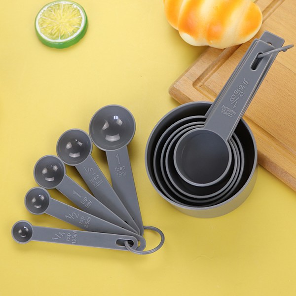 Plastmätkoppar Mätssked Set 10st Set Bakvikt
