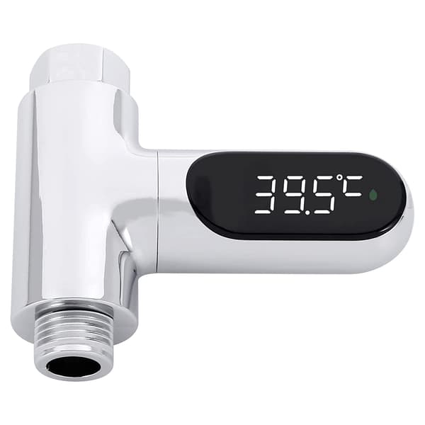 LED-display duschtermometer automatisk elmonitor temperatur