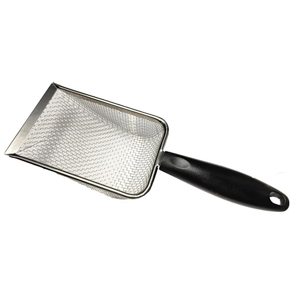 Reptilsand Substrat Metallsand Scoop Fint Rostfritt Stål Mes