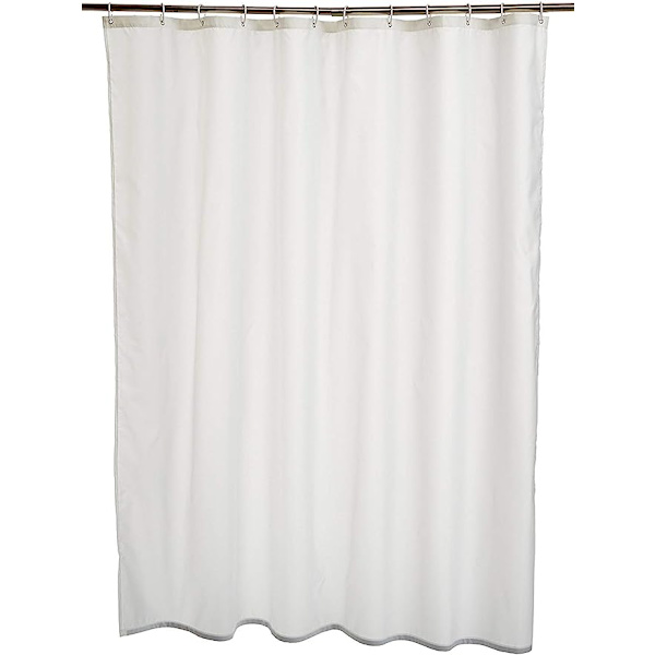 Duschdraperi i polyester 180 x 200 cm Vit