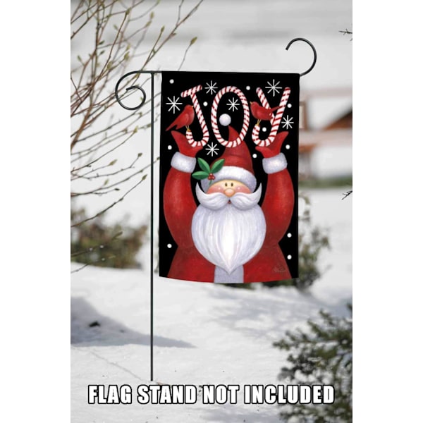 Santa Joy 12,5 x 18 tommer dekorativ, (12,5\" x 18\"), dobbeltsidet
