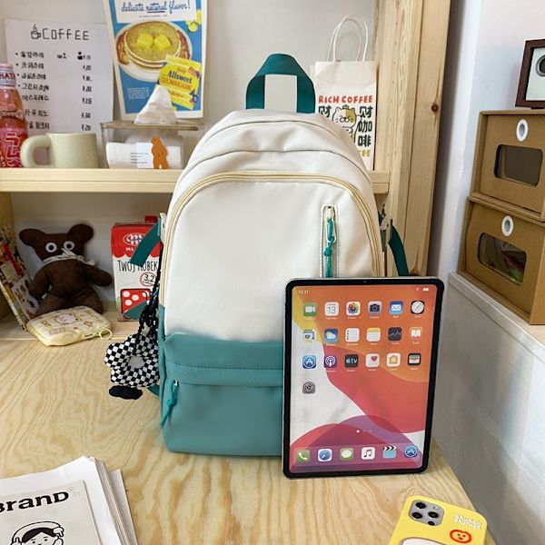 Skolebagg for Kvinner Menn, Lett Reise Casual Daypack Laptop Ryggsekk, College Høy Sekundær Skoleposer Boksekk for Gutter Jenter, Lilla