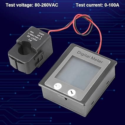 Mini LCD Digital Ström- och Spänningsmätare AC 80-260V 100A Volta