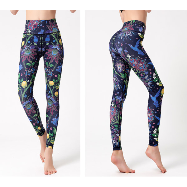 Højtaljede hofteløft yoga trænings fitness leggings - HK270 L