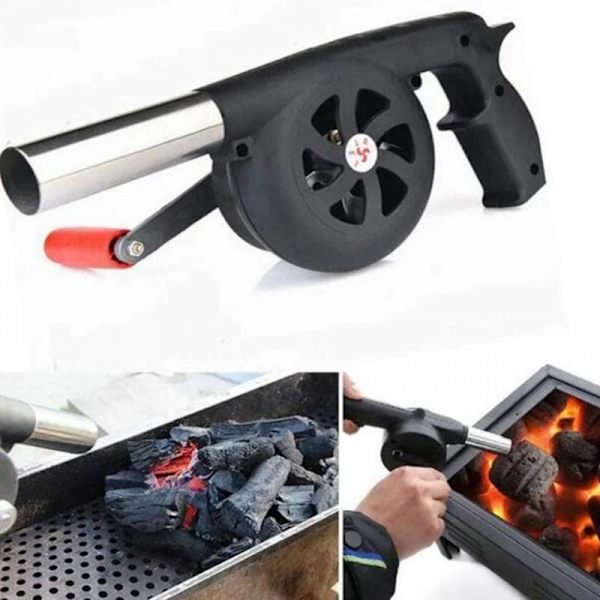 Håndholdt blåser husholdning håndholdt bærbar grillblåser liten h