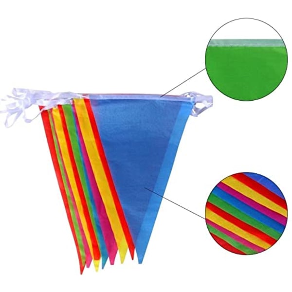 Barnens dag Flerfärgade vimplar Banner, 80M Färgglada vimplar P