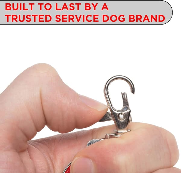 Servicehundbricka, 2-pack: Metalliska ID-brickor för tjänstedjur, e