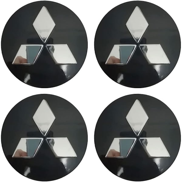 4 st Mitsubishi hjulnavkapslar, 60 mm/2,35 tum hjulnavlogotyp