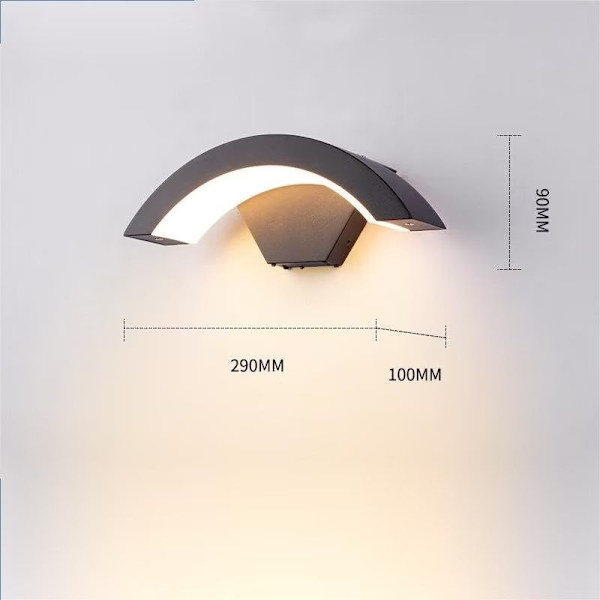 Vandtæt LED udendørs væglampe med sensor IP65 18W