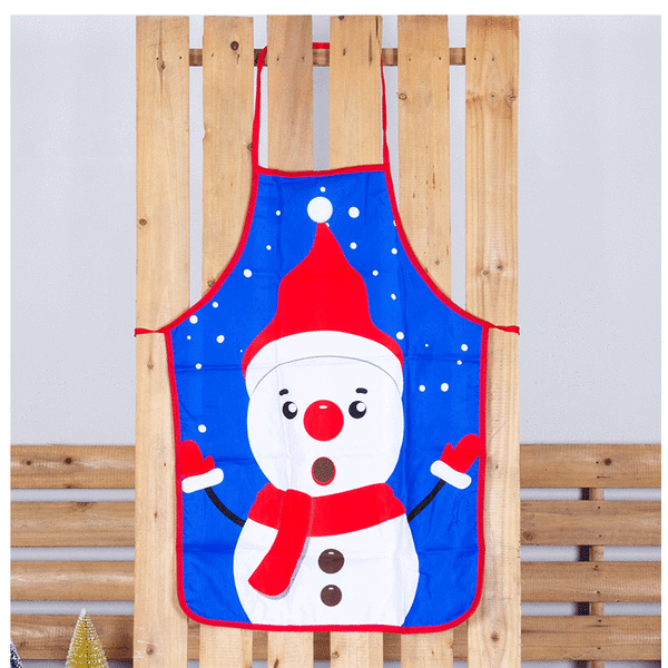 1 pcs Christmas Apron Digital Printed Polyester Fabric Christmas