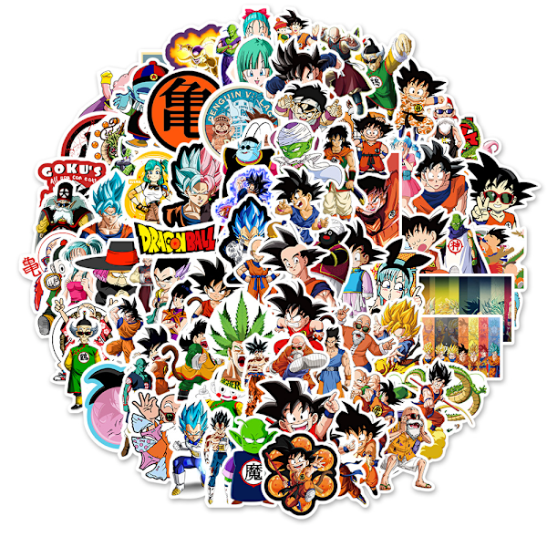 200 stk. Seven Dragon Ball Cartoon Graffiti Stickers Vandtætte