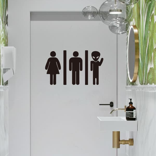 Dekorative badeværelsesskilte til mænd og kvinder - Moderne toiletskilt