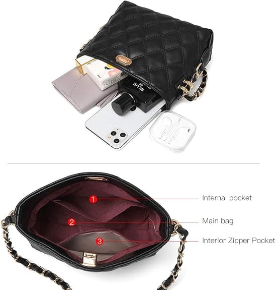 Liten crossbody-väska för kvinnor, handväskor, mode, läder, lätt
