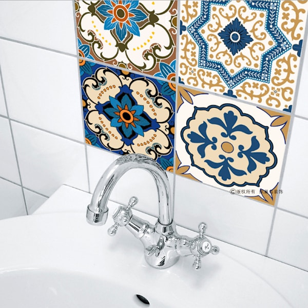 20 kappaletta koristeellisia mosaiikkiseinätarroja, kuori ja liimaa, kodin sisustus