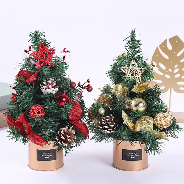 Mini juletre 30cm skrivebord simulering plante kontor dekor
