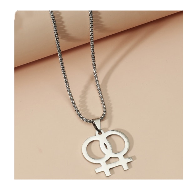 Enkel Statement Pride Smycken Kvinnor Flicka Lesbisk LGBT Pride Halsband