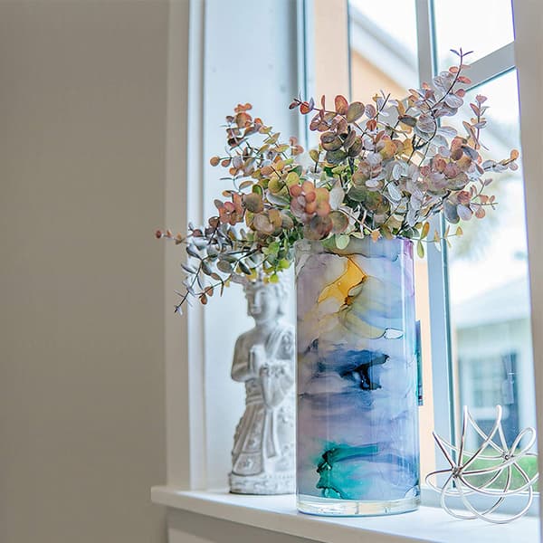 3 stk. Kunstige Plastplanter Blade Grøn Eucalyptus Gren fo