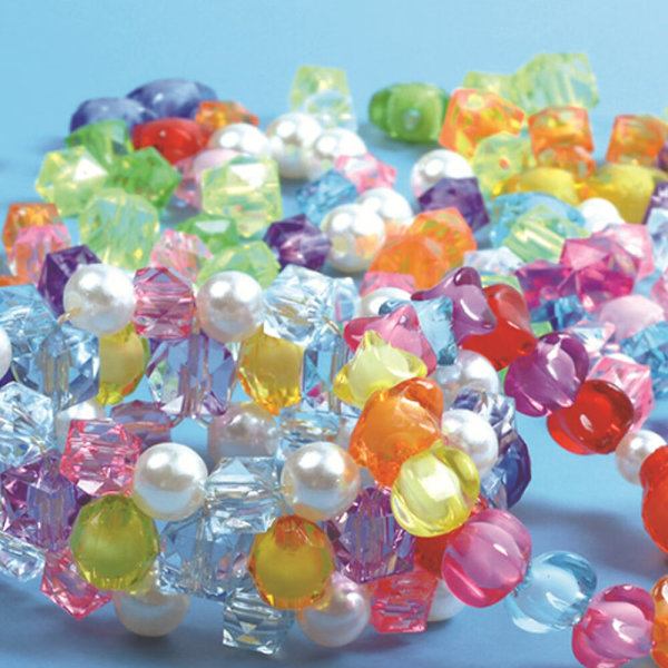24 rutnät barn pärlor färgad låda leksak DIY handgjorda flickor halsband