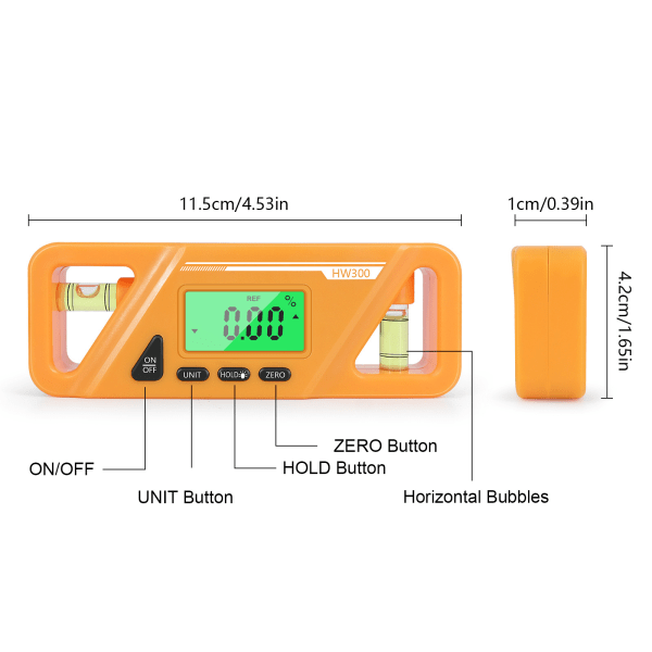 0~360° Digital Vinkel Sensor Mini Torpedo Niveau og Digital Incli