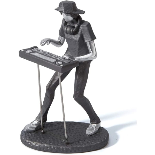 Musikerstatyett Figur Musikalisk Skulptur Dekor Harts Piano Gåva