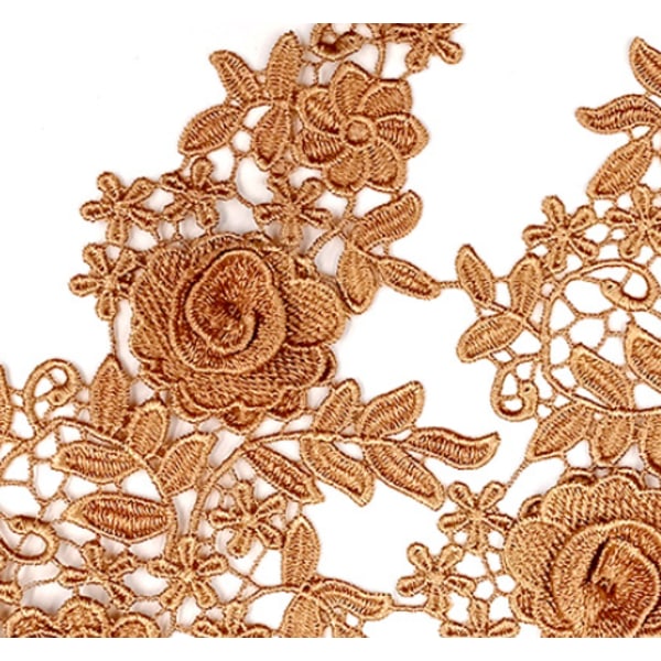2 st broderade spetsblommor lappar för reparation av kläder jeans