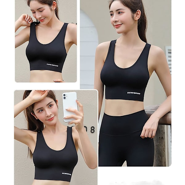 Dame Front Zipper Fitness Sports Undertøj - Blå L