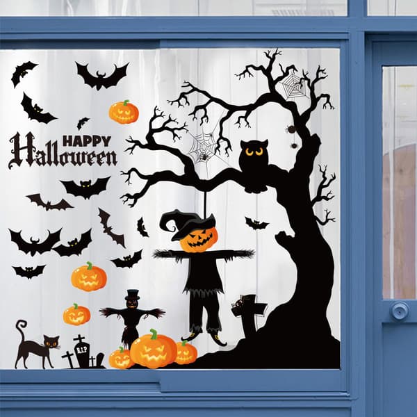 Halloween-vindusdekaler, 6 stk.