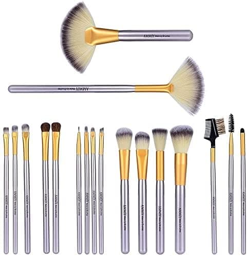 18-delt makeupbørste sæt med opbevaringspose Professionel makeup B